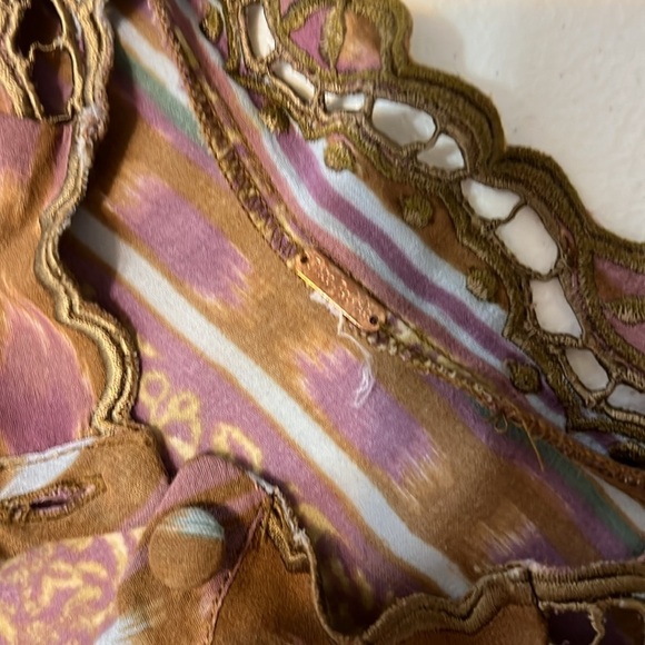 Free People Sz M Augustine Mini Dress Embroidered Babydoll Pockets - Picture 8 of 12